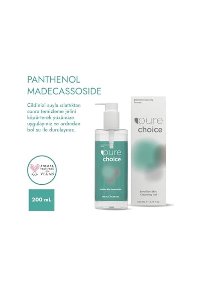 Tr Choice Hassas Ciltler Için Yüz Temizleme Jeli 200 Ml 4 Paketi