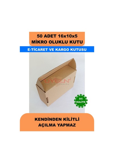 50 Adet 16x10x5 Cm Küçük Kargo Kutusu Ürün Kutusu E-ticaret Kutusu