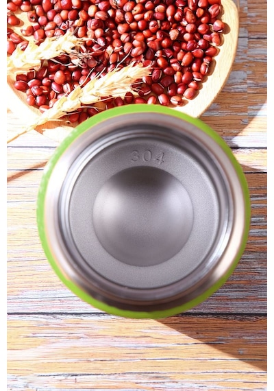 Yeşil 304 Çelik 560 Ml Vakum Yemek Mama Saklama Termosu Mug Cin72 Yeşil