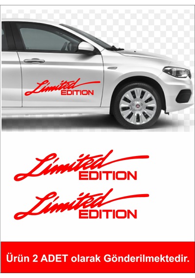 Limited Edition 2 Adet Sticker - Araba Oto Motosiklet Karavan Cam Sticker - 00305 20X5 Cm