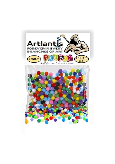Ponpon 10 Mm 100 Lü 1 Paket Karışık Renk Pon Pon 10 Mm Pompom 1 Cm Elişi Etkinliği Anasınıfı Kreş Okul Öncesi Pom Pom