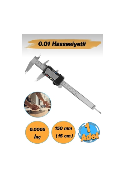 Gfb1051 Dijital Kumpas Büyük Ekran 150 X 0,01 Mm Kumpas 150 Mm