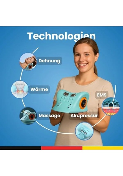 Azouna Smartneck 4'ü 1 Arada Boyun Masaj Aleti Mavi