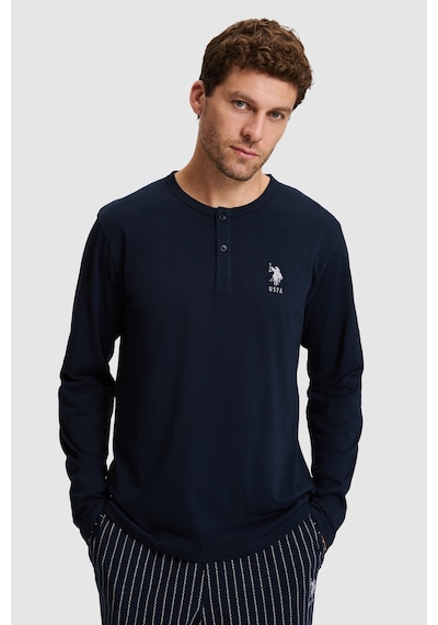 U.S. Polo Assn. Erkek Lacivert Pijama Takımı 50333264 Vr033