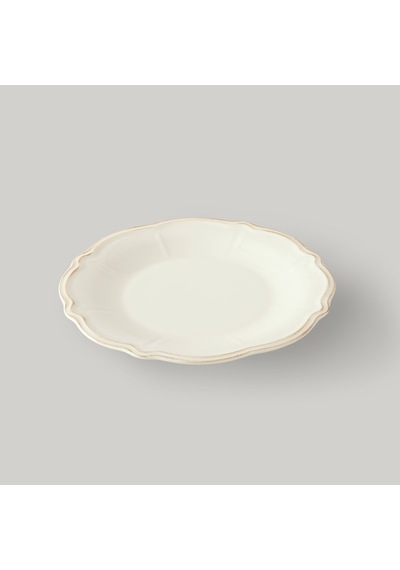 Linens Cinnamon Porselen 26 Cm Servis Tabağı Ekru-kahve Ekru