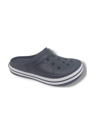 Zerhan Cflex 22233 Unisex Siyah Beyaz Siyah Sabo Terlik Sandalet Siyah