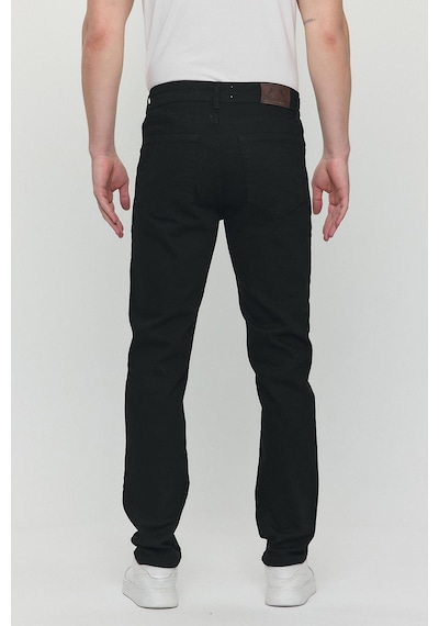 Polo State Regular Fit Likralı Erkek Denim Kot Pantolon Siyah Siyah