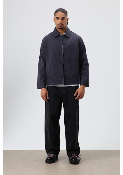 Vamos Boxy Fit Gabardin Ceket Füme