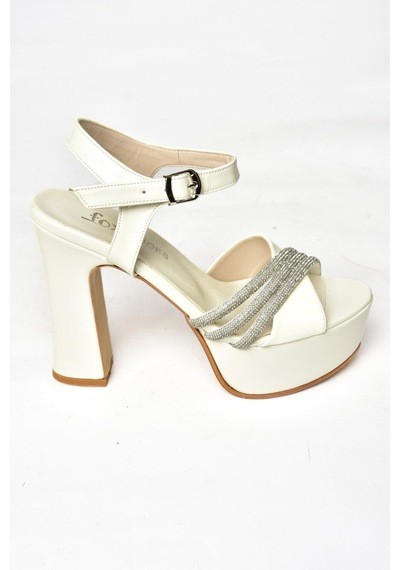 Fox Shoes P246057509 Sedef Platform Topuklu Kadın Abiye Ayakkabı SEDEF