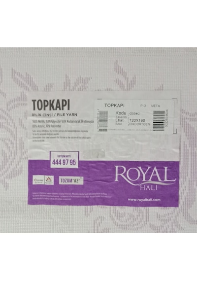 ROYAL HALI TOPKAPI 120*180 DESEN : G554C