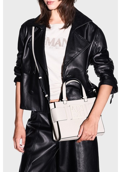 Armani Exchange Logolu Ayarlanabilir Askılı Çanta Kadın Çanta 9426900 A874 U6208 Ekru