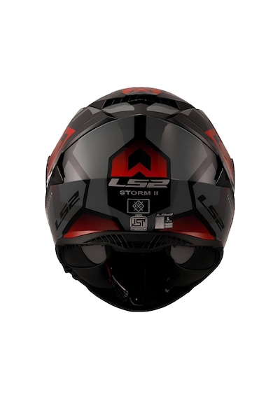 Ls2 Storm 2 Kronos Kapalı Kask Gri - Kırmızı