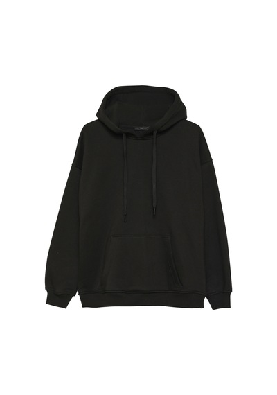 Ollacollection Kanguru Cepli Sweatshirt Siyah