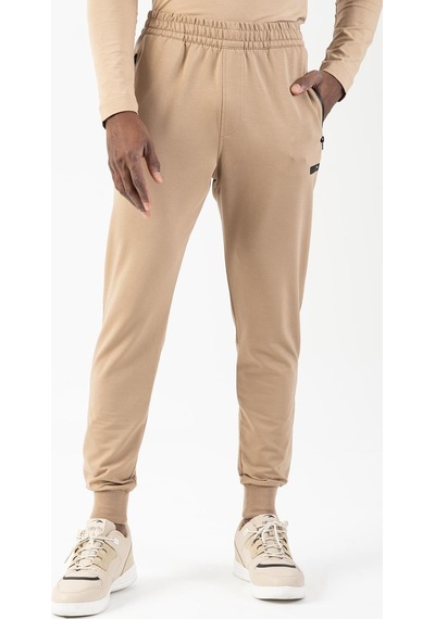 Maraton Sportswear Regular Erkek Ribana Paça Basic Açık Vizon Eşofman Altı 18102 Açık Vizon