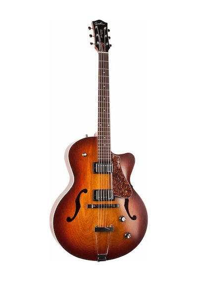 Godin 5th Avenue Cw Kingpin Iı Hb Hollowbody Elektro Gitar Cognac Burst