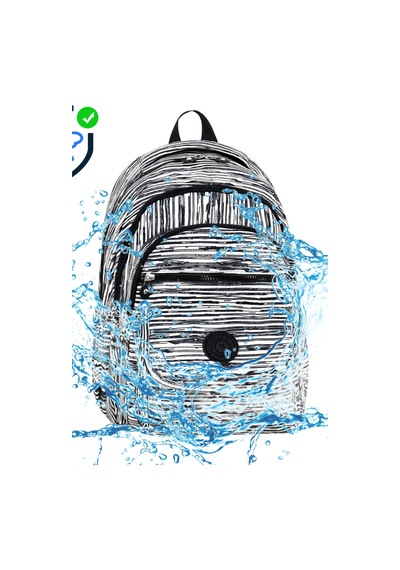 Çantaland Lüx Desenli Orta Boy Sırt Çantası, Maymun Anahtarlık Hediyeli Zebra Desen
