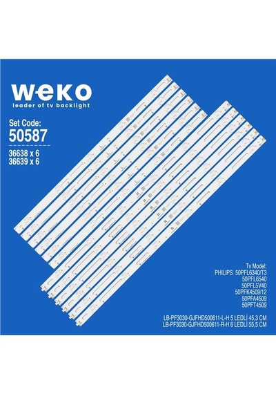 Wkset-5587 36638x6 36639x6 Lb-pf3030-gjfhd500611 12 Adet Led Çok Renkli