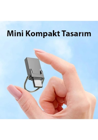 Ally 64gb Type-c Usb Otg Flash Bellek - Usb 2.0 100mb/s Flash Disk- 5775 Gri