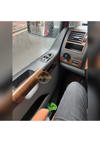 Volkswagen Transporter T5 Özel kalıp Fındık Ağacı Full Set,Torpido Maun Kaplama (Fındık Ağacı)