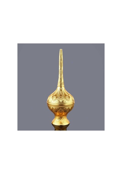 Güldanlık Gülsuyu Şişesi Dekoratif Metal Gold Yasir Model