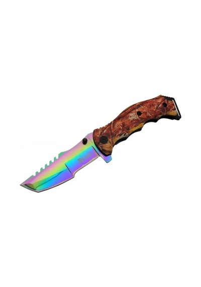 Tanto Fst 3039 A Tırtıklı Gökkuşağı Kamp 23 Cm - G10 Sap, Yarı Otomatik