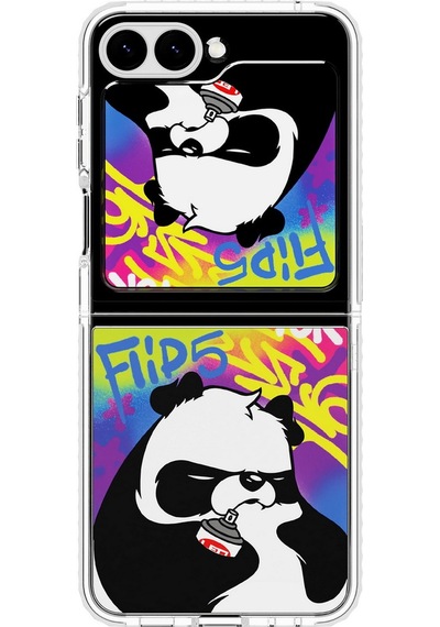 Galaxy Z Flip 5 Flipsuit Kart - Angry Panda By Leo Lunatic