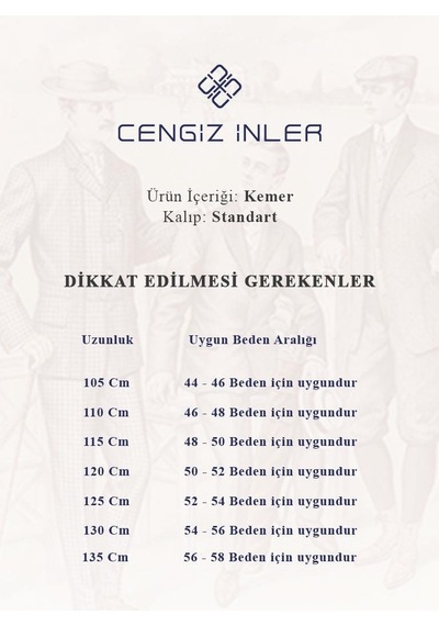Cengiz İnler Lazer Küçük Desenli Rugan Erkek Kemer 001