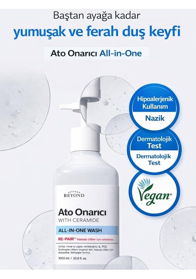 Lexroo Ato Repair All-in-one Wash 1l Seramid Panthenol Hassas Cilt Temizleyici Duş Jeli 285 ML