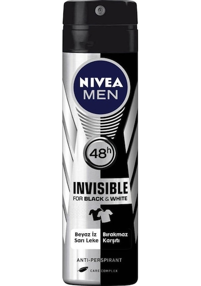 Nivea Men Invisible Black&White Erkek Sprey Deodorant 150 ML