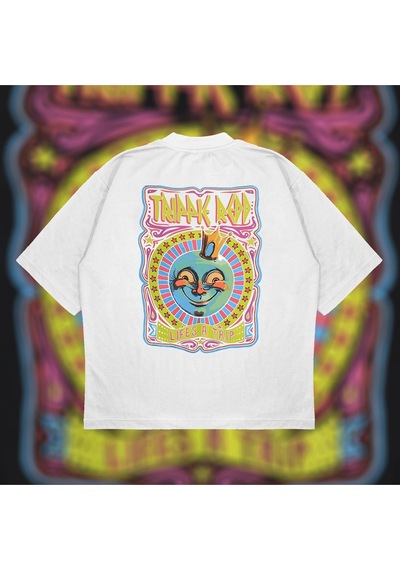 Startmore Trippie Redd Oversize Unisex Pamuklu Nefes Alan Kalın Kumaşlı Beyaz