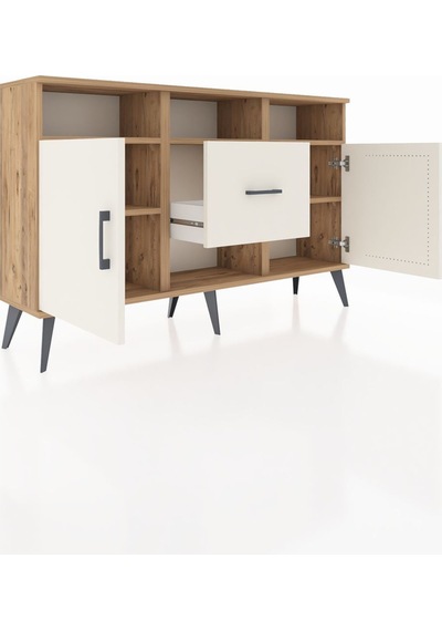 Arges Konsol 5 Raflı Tek Çekmeceli 2 Kapaklı 132x30x83 Çam-aytaşı/aytaşı Aytaşı/aytaşı Arges Konsol 5 Raflı Tek Çekmeceli 2 Kapaklı 132x30x83 Çam-aytaşı/aytaşı Aytaşı/aytaşı