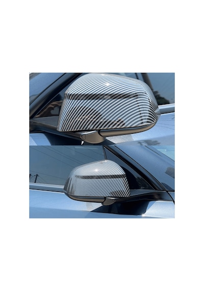 Red Lion Parts Tesla Model Y Juniper 2025+ Uyumlu Stil Ayna Kapağı Seti Karbon Fiber