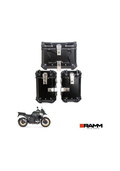 Bmw Motorrad 1300 Gs - 1300 Gs Adventure Alüminyum Üçlü Çanta Seti - Siyah