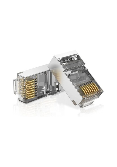 Yeni Nesil Delikli Ez Rj45 Cat6 Metal Jak Konnektör 10 Lu Paket