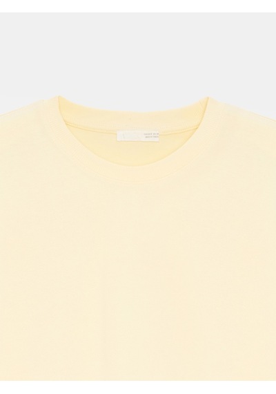 Dilvin 31017 %100 Pamuk Basic T-shirt-açık Sarı