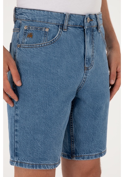 U.s. Polo Assn. Erkek Mavi Şort Jean 50304330-dn0022 Mıd Blue