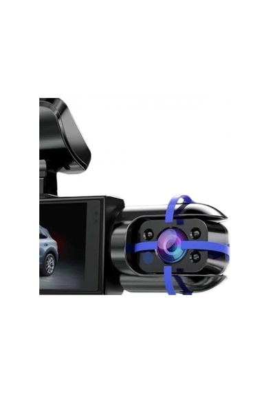 Full Hd 1296p Ön Ve Arka Kameralı Ekranlı Araç İçi Kamera 360 Döner İç Kamera Gece Görüşlü