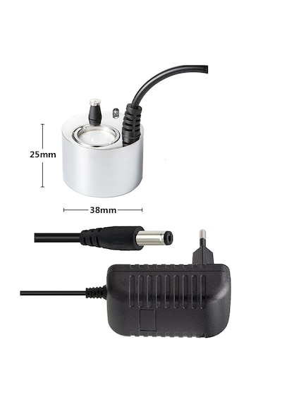 500ml Metal Soğuk Buhar Üreteci, Kuluçka Nem Nozulu 24v+adaptör