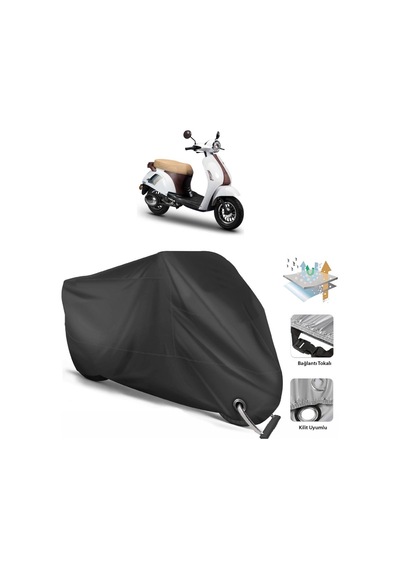 Motoran Allegro Motosiklet Branda (Bağlantı, Kilit Uyumlu)-Siyah (457272865)