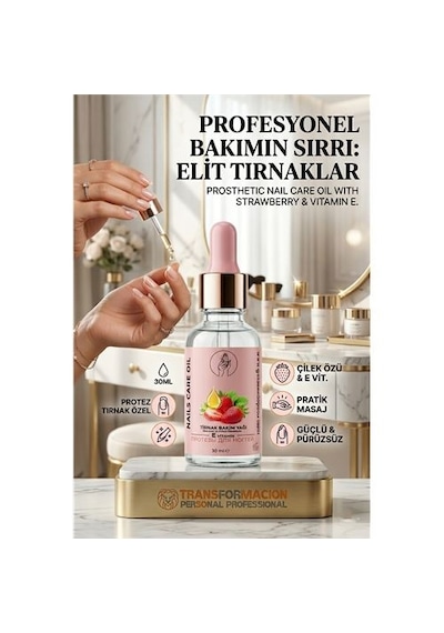 Tırnak Bakım Yağı Çilekli Güçlendirici E Vitamini Serum 30ml 723072