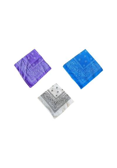 Pamuklu Klasik Desen Unisex 3lü Bandana Seti Renkli Bandana Etnik Desenli A Kalite Bandana Açık Pembe