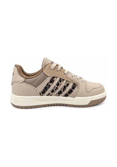 Papucumun Dünyası Lambırlent Unisex Bağcıklı Şeritli Hafif Konforlu Sneaker Krem