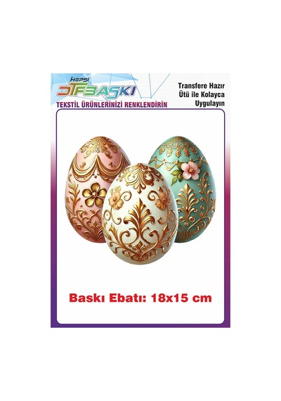 Paskalya Temalı Ütü İle Yapışan Tişört Tekstil Baskı 3085