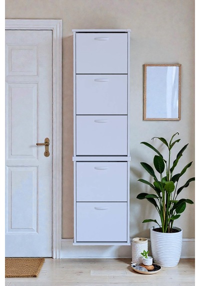 Eliusta Porta 10 Bölmeli Ayakkabılık Beyaz 52 Cm Genişlikte 52x193x26 Cm Duvara Monte Ayakkabılık Beyaz Eliusta Porta 10 Bölmeli Ayakkabılık Beyaz 52 Cm Genişlikte 52x193x26 Cm Duvara Monte Ayakkabılık Beyaz