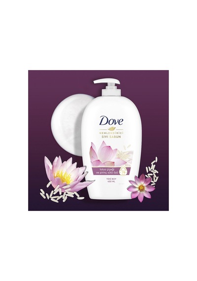 2 Adet Dove Sıvı Sabun Lotus Ve Pirinç Sütü 450ml