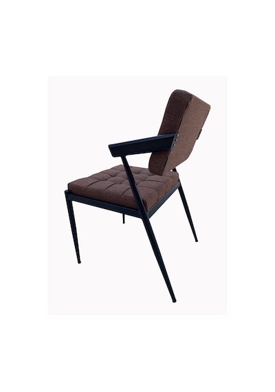 1.2 Mm Z Metal Yarım Kollu Sandalye - Siyah-mufak&salon&cafe Sand