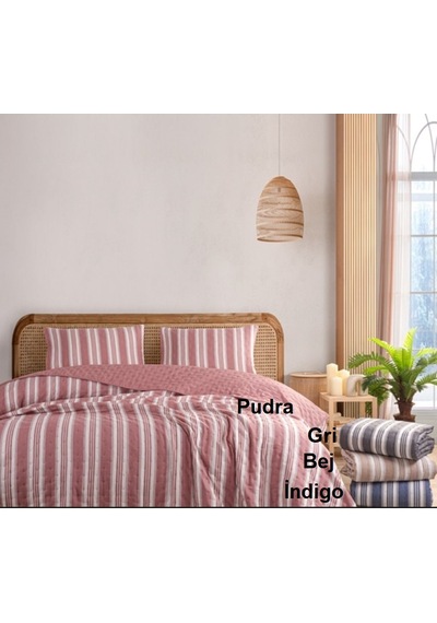 Colors & Colors Tuana İndigo Çift Kişilik Yatakörtüsü Seti220x240 Indigo