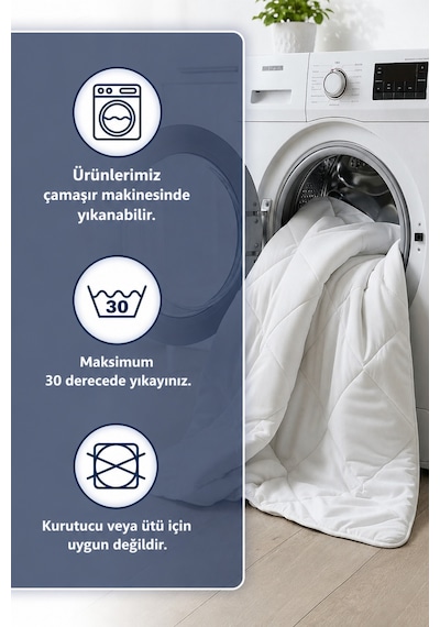 Formeya Beyaz Soft Kışlık Yorgan Tek Kişilik 155X215