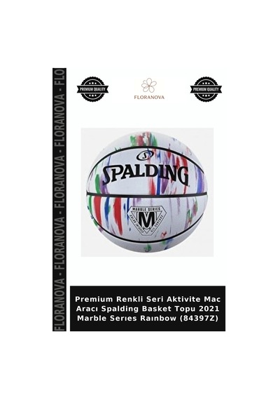 Premium Renkli Seri Aktivite Mac Aracı Spalding Basket Topu 2021 Marble Serıes Raınbow 84397z