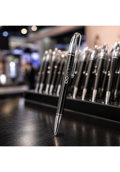 Logonuza Özel 10 Adet Siyah Metal Roller Tükenmez Kalem Lazer Kazıma Baskılı Promosyon Kalem